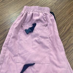 Pink long shorts